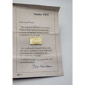 1990s Clinton Convention Pin 1in